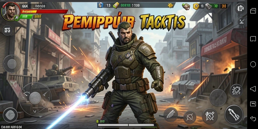 Tampilan gameplay dari 66K yang penuh aksi dan strategi.