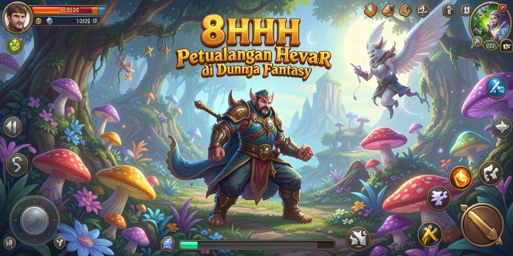 Screenshot gameplay menunjukkan petualangan mendebarkan dalam 8HHH.