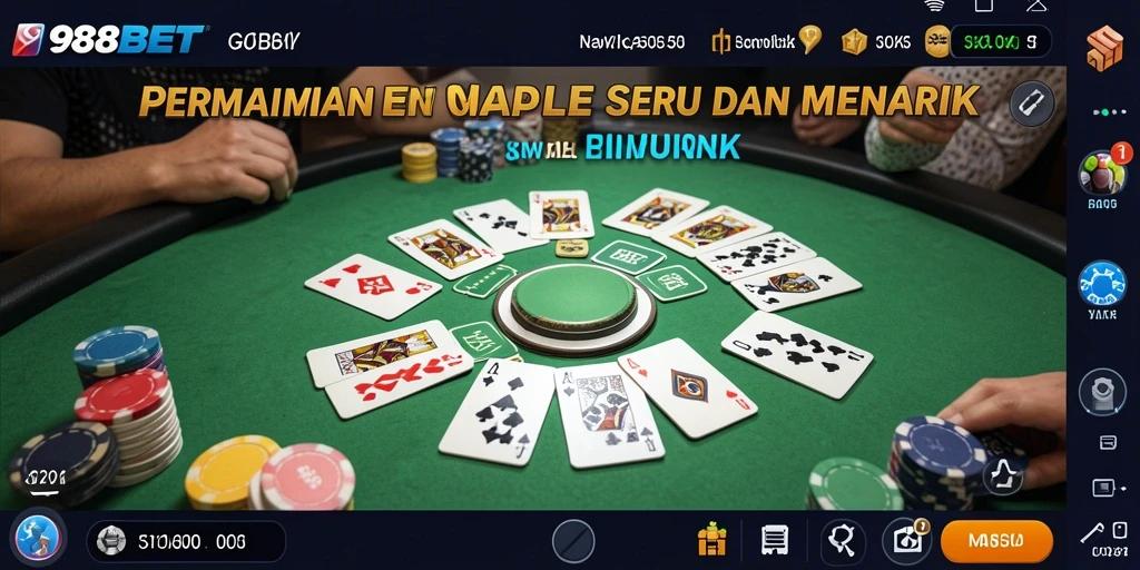 Screenshot gameplay Gaple menunjukkan suasana seru dan kompetitif.