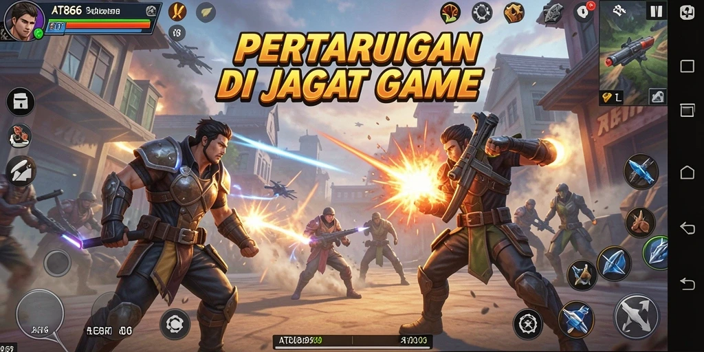 Tampilan gameplay pertarungan seru di AT866.