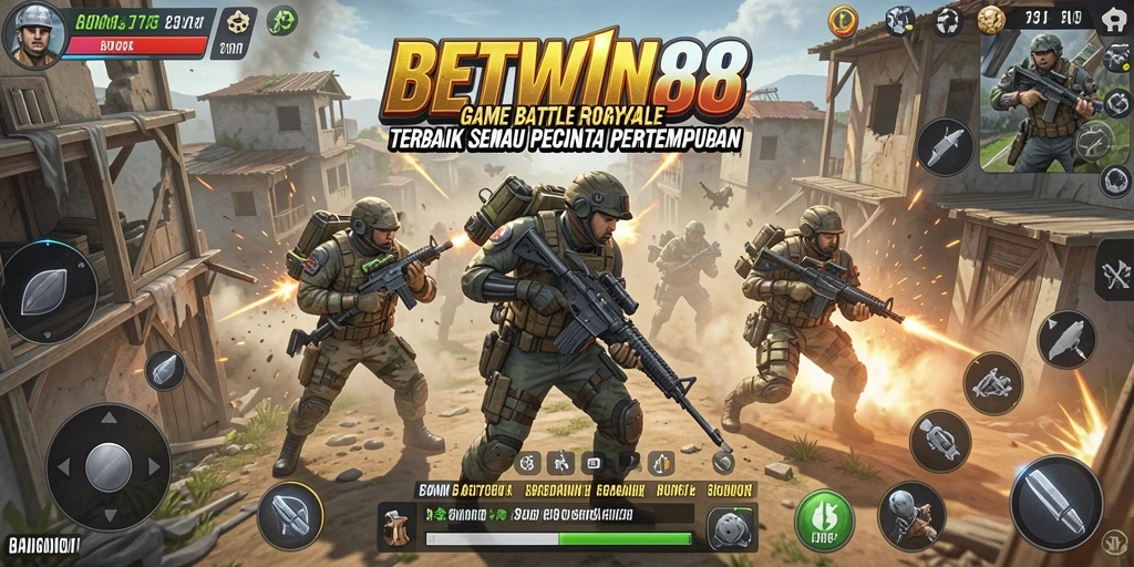 Screenshot menunjukkan aksi seru di game Battle Royale BETWIN88.
