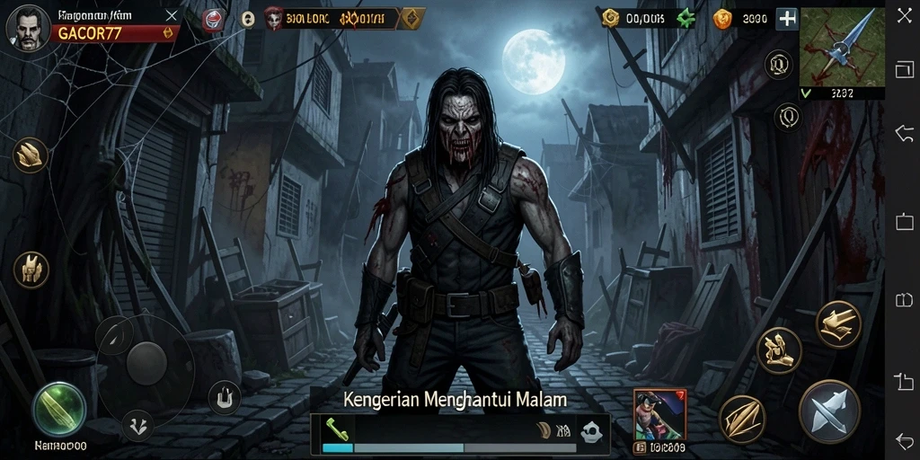 Menampilkan gameplay menegangkan dari GACOR77 dengan suasana Horror yang mendebarkan.