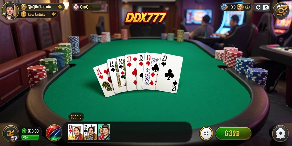 Tampilan gameplay QiuQiu yang seru dan interaktif.
