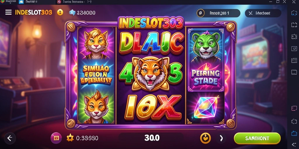 Tampilan gameplay INDESLOT303 yang mendebarkan dan penuh warna.