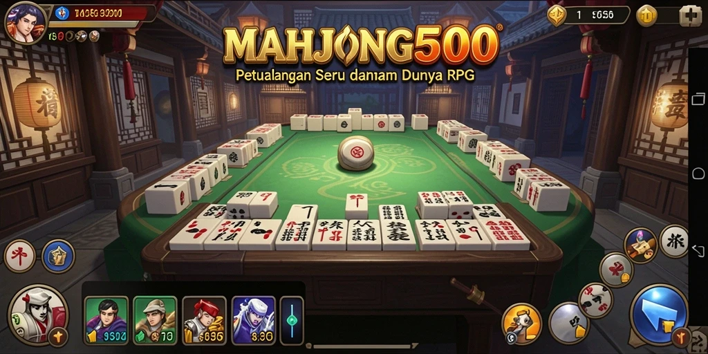 Tampilan gameplay RPG yang menarik dari MAHJONG500 dengan karakter yang dinamis.