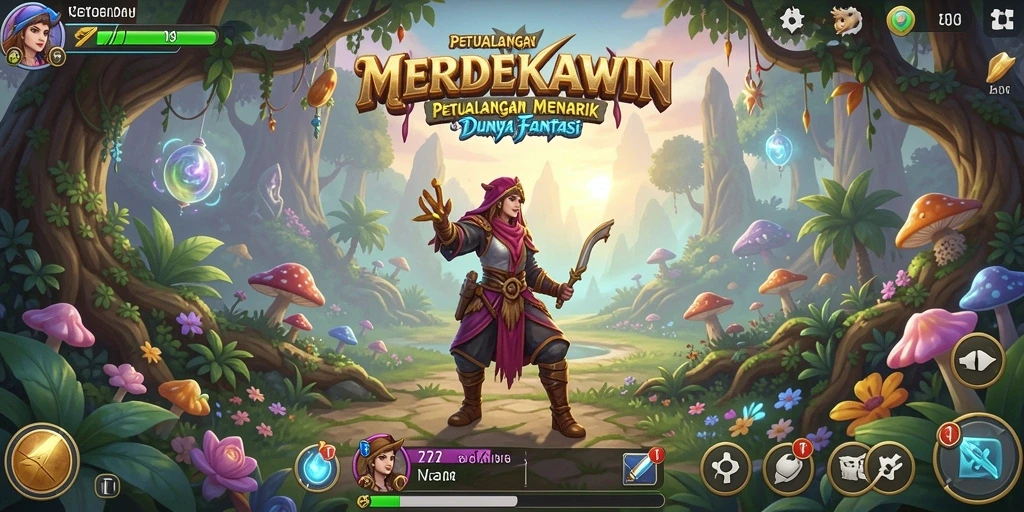 Tampilan screenshot <strong>MERDEKAWIN</strong> menampilkan aksi petualangan yang seru dan penuh tantangan.