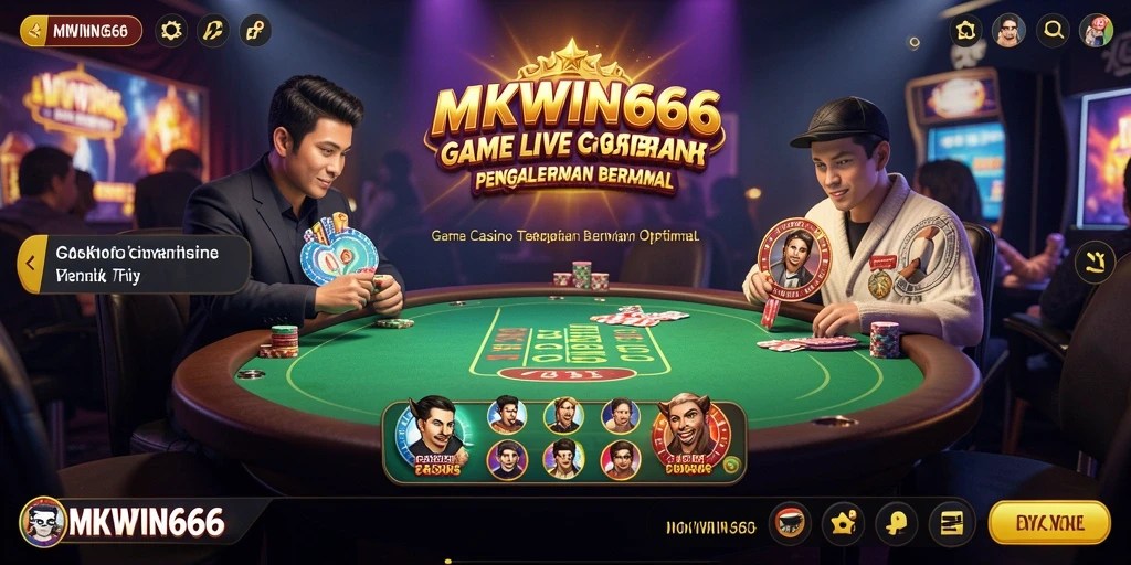 Tampilan gameplay Live Casino yang mendebarkan dan interaktif di MKWIN666.