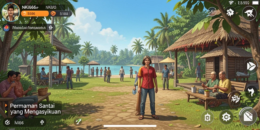 Screenshot gameplay NK666 menunjukkan pengalaman menarik dalam bermain game Casual.