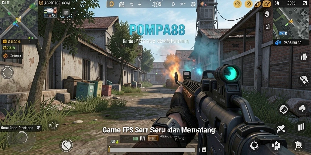 Tampilan gameplay POMPA88 yang mendebarkan di medan perang.