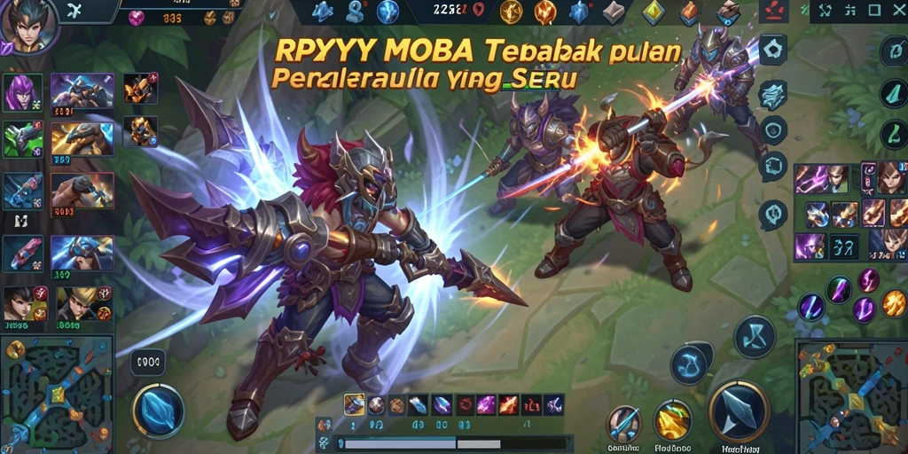 Tampilan seru dari gameplay RPYYY saat pertempuran intens.