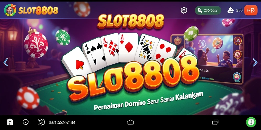 Tampilan screenshot utama SLOT8808 menampilkan gameplay Domino yang seru.