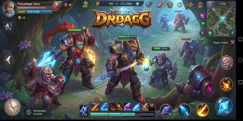 Tangkapan layar gameplay menunjukkan aksi seru dalam pertarungan melawan monster.