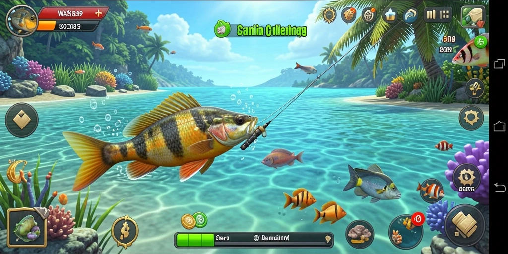 Tampilan gameplay WA369 yang menarik saat menangkap ikan.